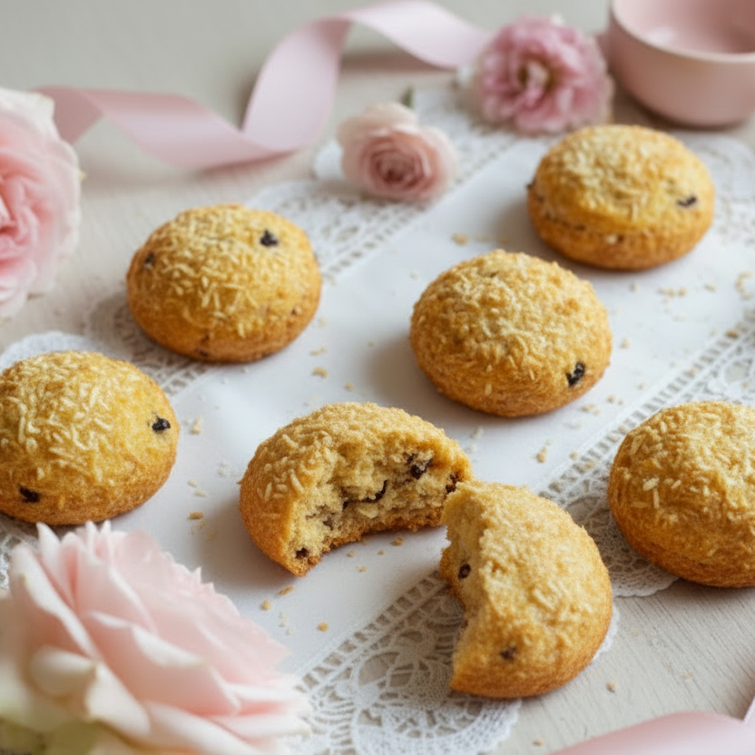 Biscotti chetogenici al cocco e cioccolato fondente artigianali — Pinti Pasticceria Lecce